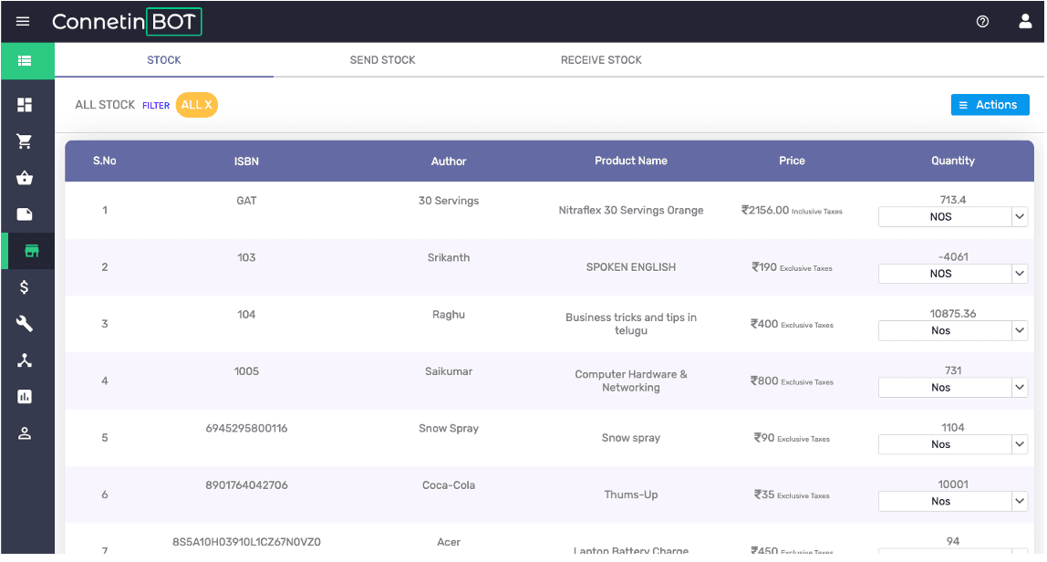 ConnetinBot workflow management view